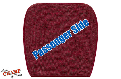 1992-1993 Ford Bronco XLT Passenger Bottom Cloth Seat Cover Scarlet Red