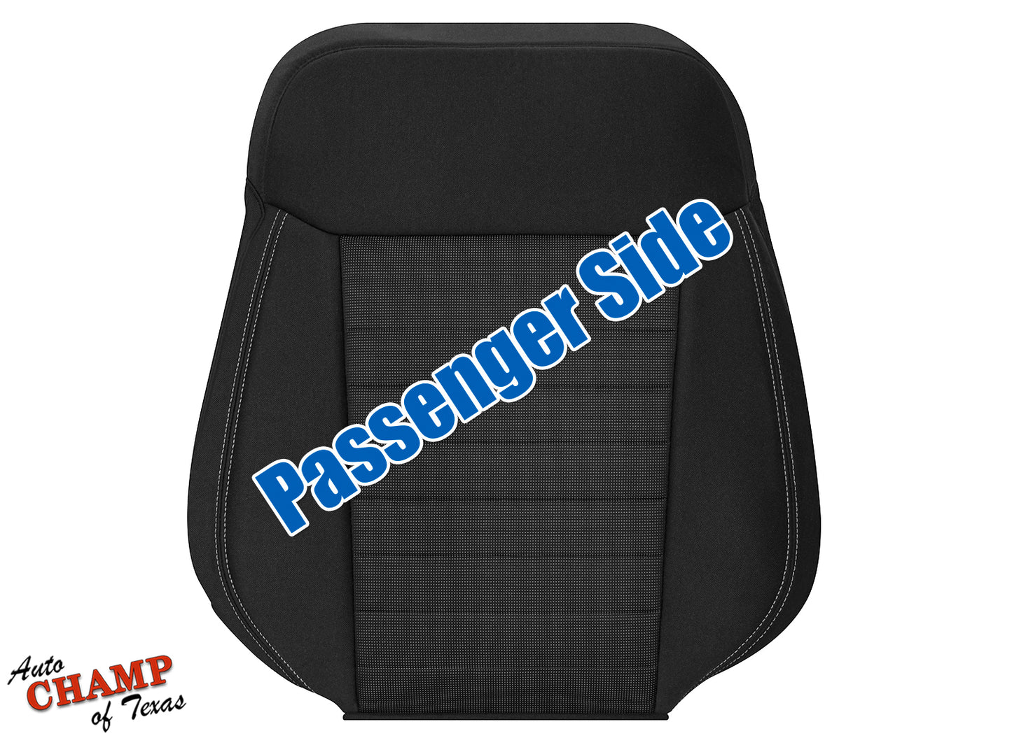 2019-2023 Ford Ranger Passenger Side Lean Back Cloth Seat Cover Black