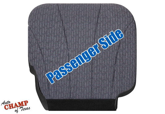1999-2002 Chevy Silverado W/T Base Work Truck Passenger Side Bottom Cloth Seat Cover Dark Gray