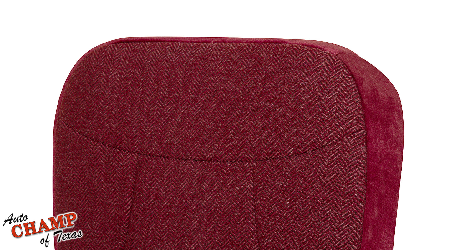 1992–1993 Ford Bronco XLT Driver Bottom Cloth Seat Cover Scarlet Red