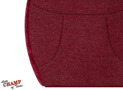 1992–1993 Ford Bronco XLT Driver Bottom Cloth Seat Cover Scarlet Red