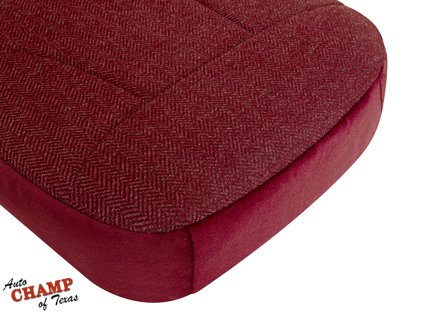 1992–1993 Ford Bronco XLT Driver Bottom Cloth Seat Cover Scarlet Red