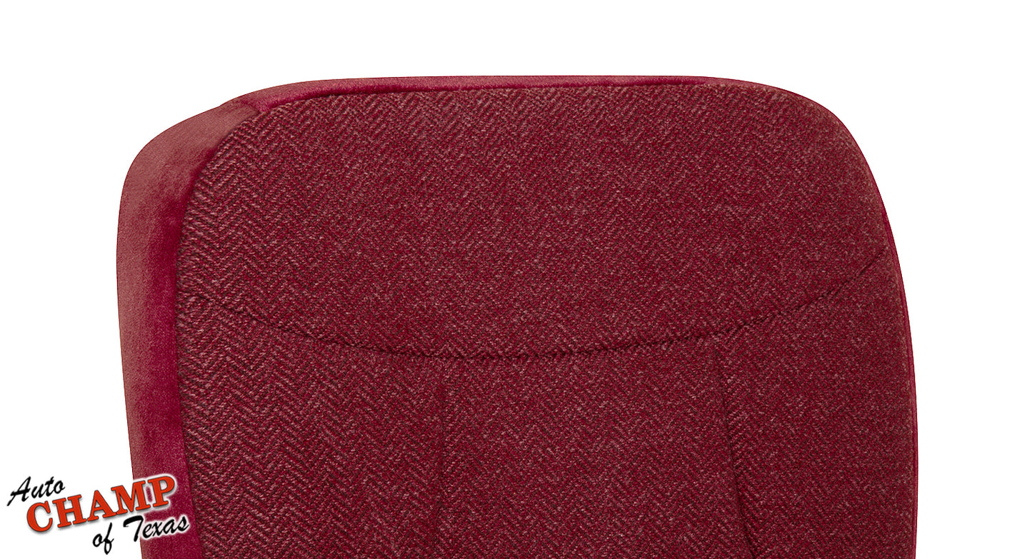 1992–1993 Ford Bronco XLT Driver Bottom Cloth Seat Cover Scarlet Red