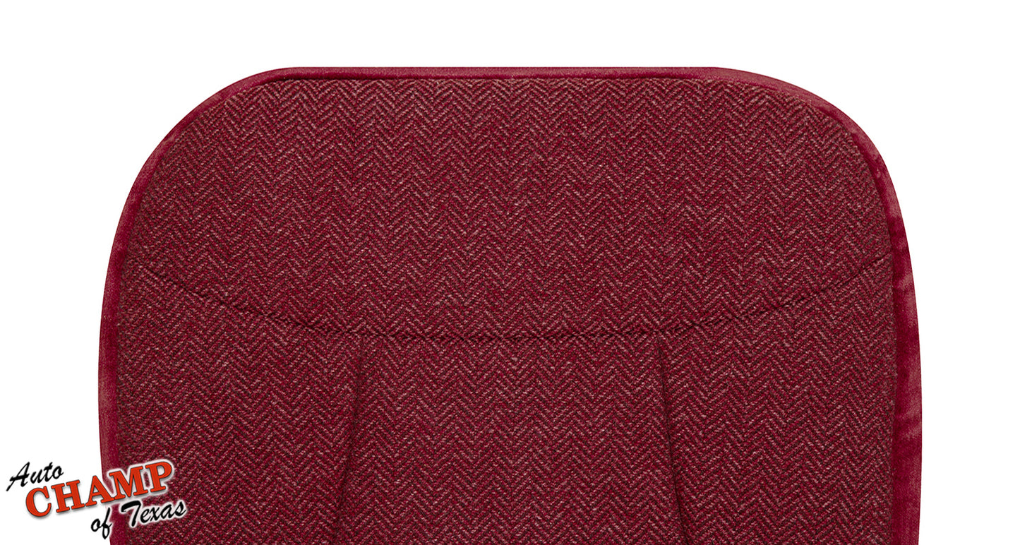 1992–1993 Ford Bronco XLT Driver Bottom Cloth Seat Cover Scarlet Red