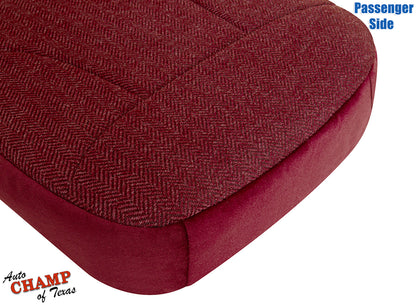 1992-1993 Ford Bronco XLT Passenger Bottom Cloth Seat Cover Scarlet Red