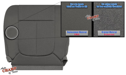 2009-2010 Ford F-150 STX XL Passenger Side Bottom Cloth Seat Cover Medium Stone Gray