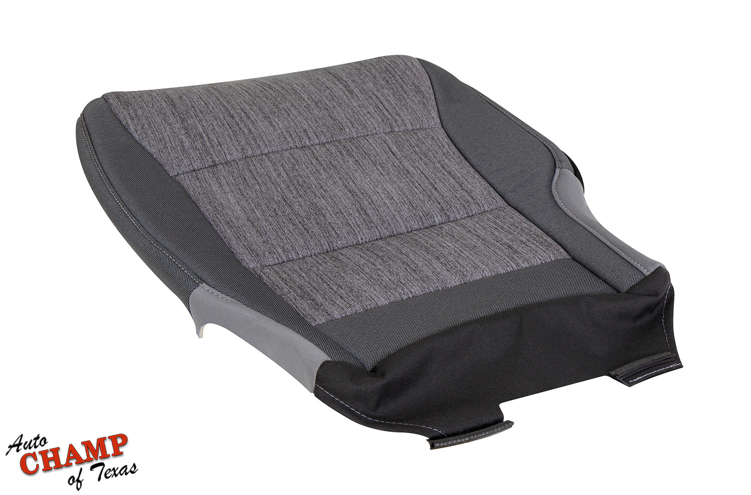 2021 2025 ford f150 xl base gray cloth seat cover laying flat black vinyl edge auto champ of texas