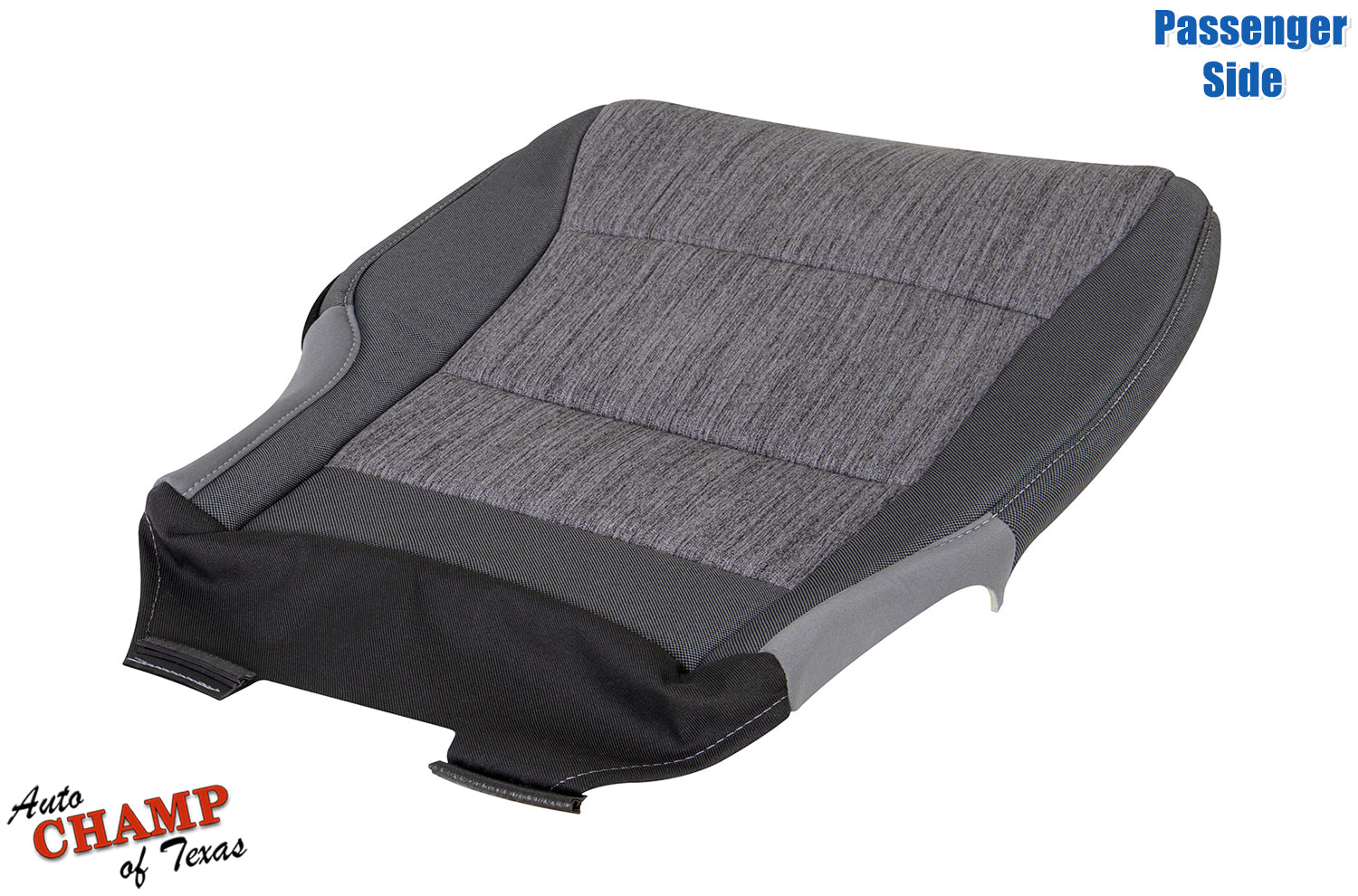 2021 2025 ford f150 xl base passenger side bottom seat cover angled view gray cloth