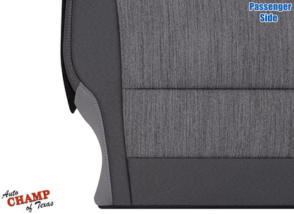 2021 2025 ford f150 xl base passenger seat cover close up view gray cloth textured surface