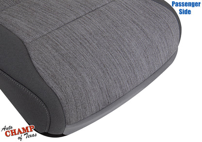2021 2025 ford f150 xl base passenger seat cover angle view gray cloth durable stitching