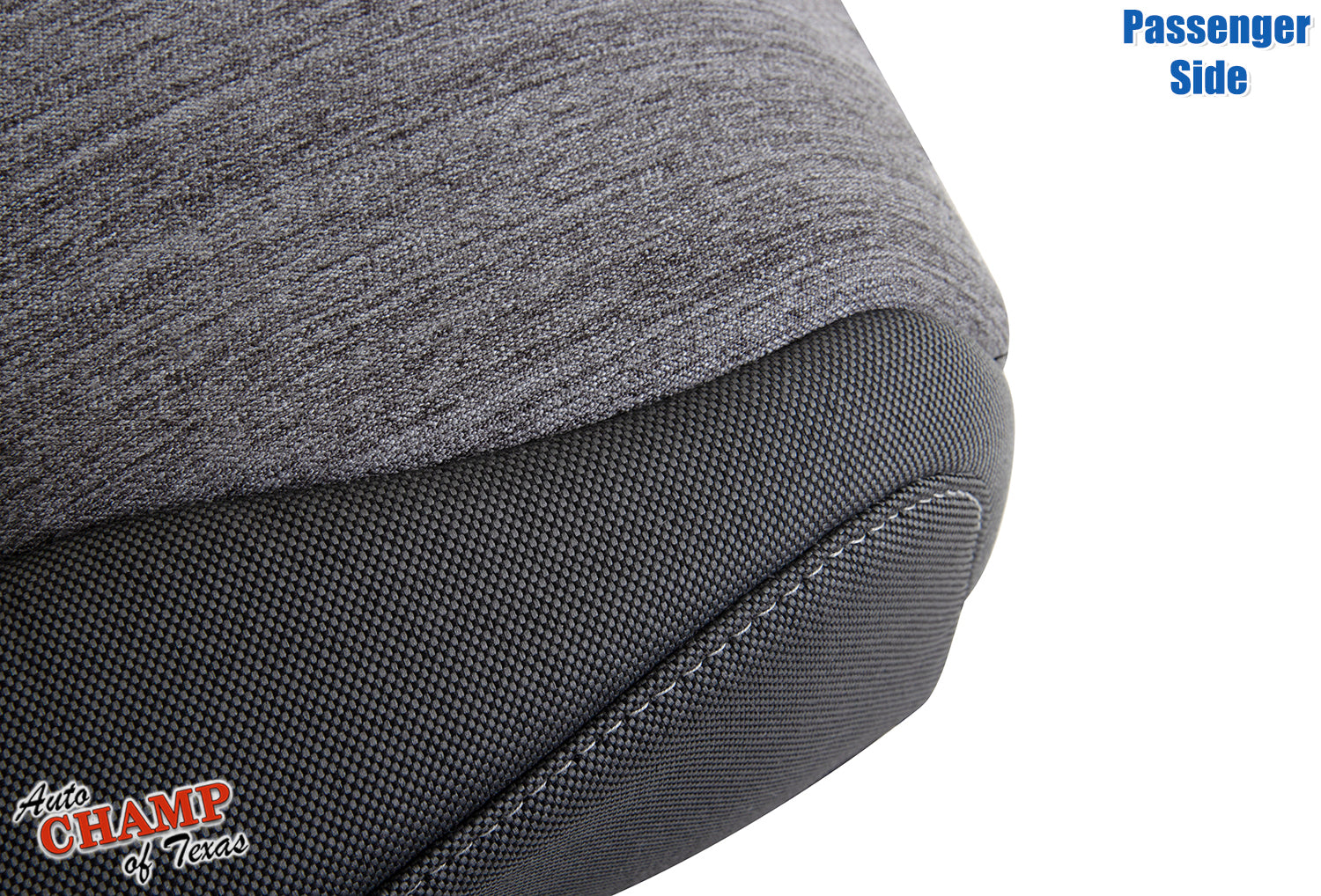 2021 2025 ford f150 xl base passenger seat cover closeup gray cloth texture durable