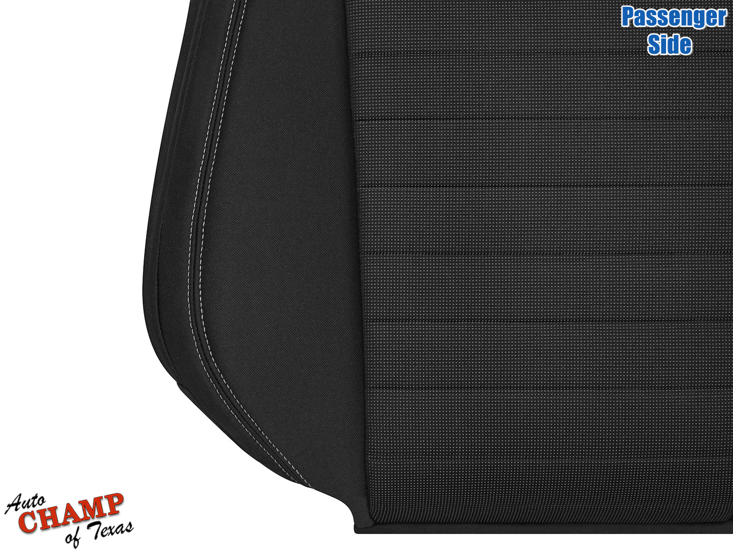 2019-2023 Ford Ranger Passenger Side Lean Back Cloth Seat Cover Black