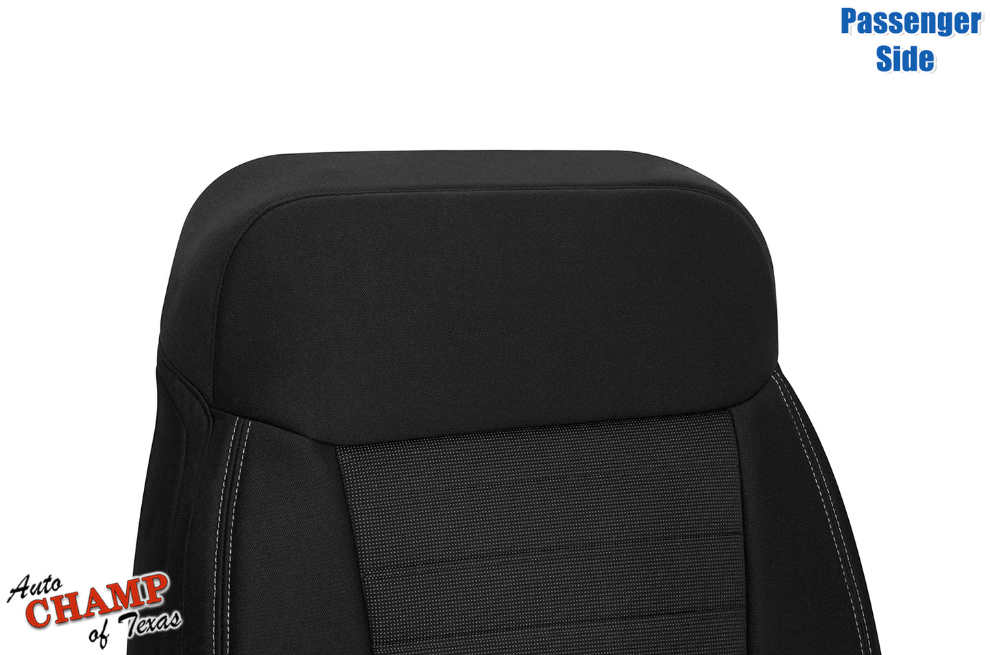 2019-2023 Ford Ranger Passenger Side Lean Back Cloth Seat Cover Black