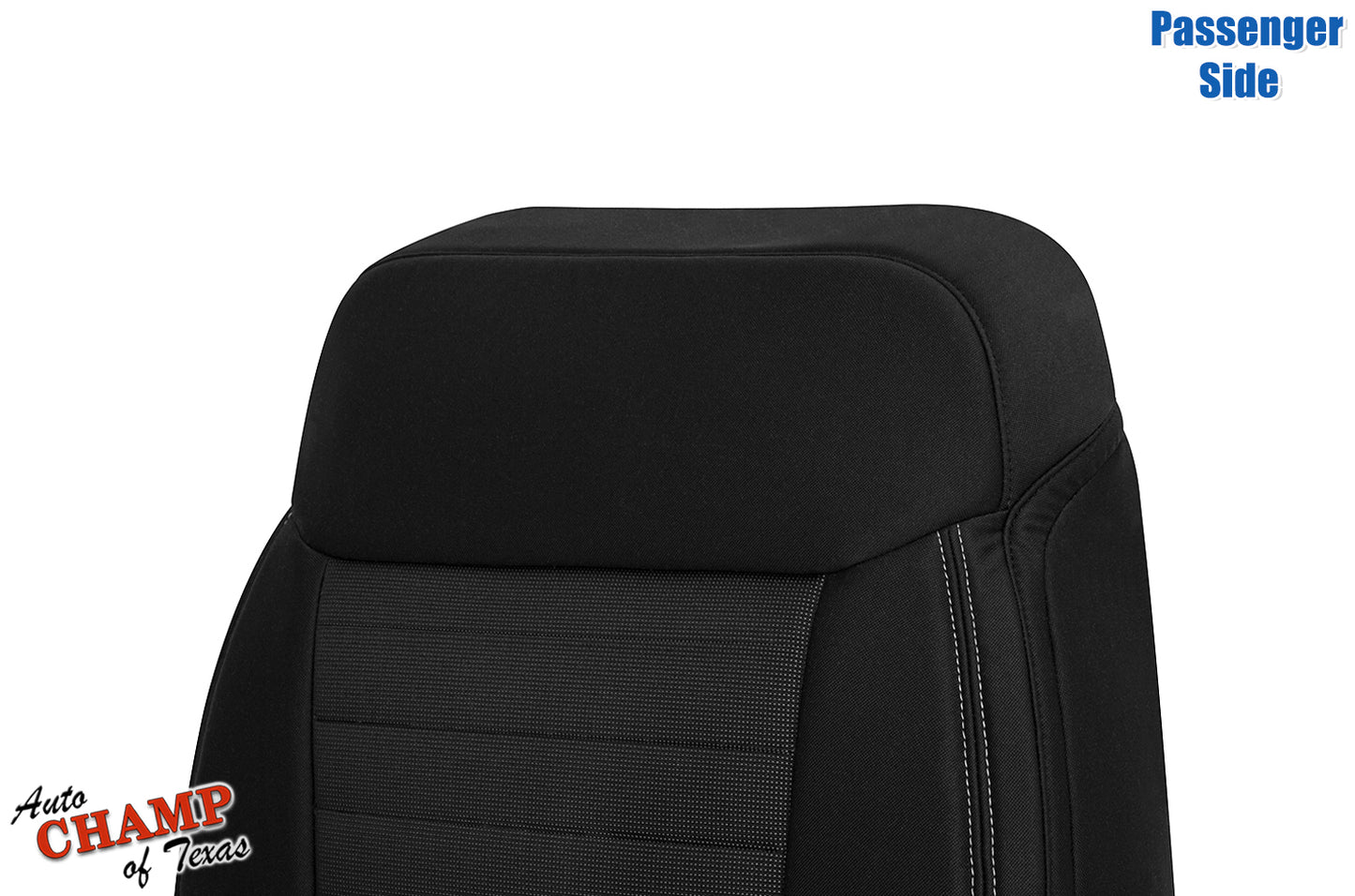 2019-2023 Ford Ranger Passenger Side Lean Back Cloth Seat Cover Black