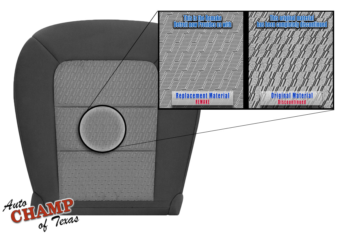 2003-2005 Ford Explorer Sport Trac Driver Side Bottom Cloth Seat Cover 2-Tone Gray