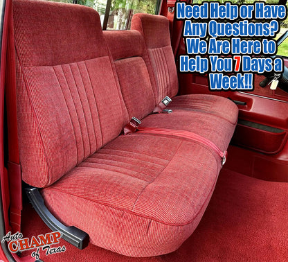 1987-1991 Ford F-150 F-250 F-350 XLT - Bottom/Lean Back Bench Seat Cloth Covers Tan