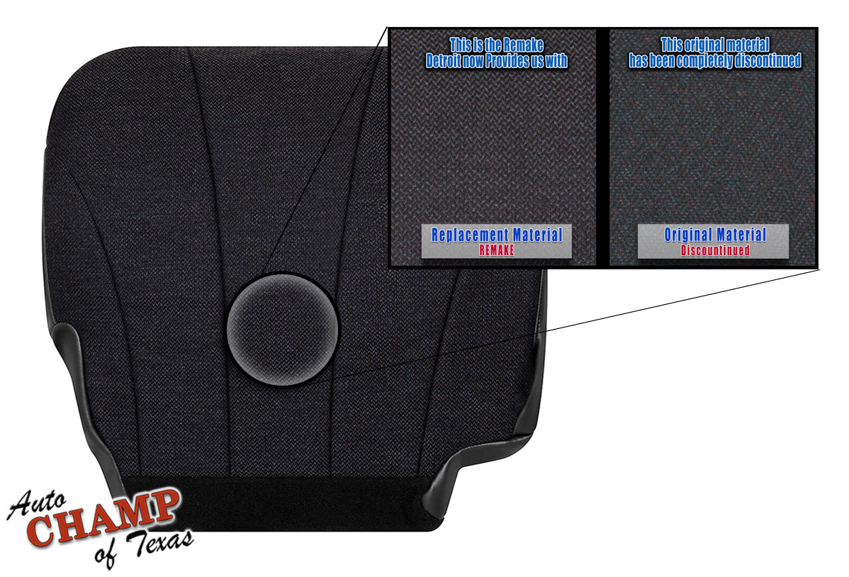 1999-2002 Chevy Silverado W/T Base Work Truck Passenger Side Bottom Cloth Seat Cover Dark Gray
