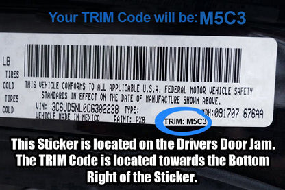 jeep cherokee sport se m5c3 trim code location sticker image