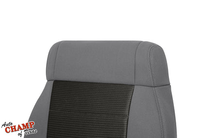 2008-2010 Jeep Wrangler X Driver Side Lean Back Cloth Seat Cover 2-Tone Gray