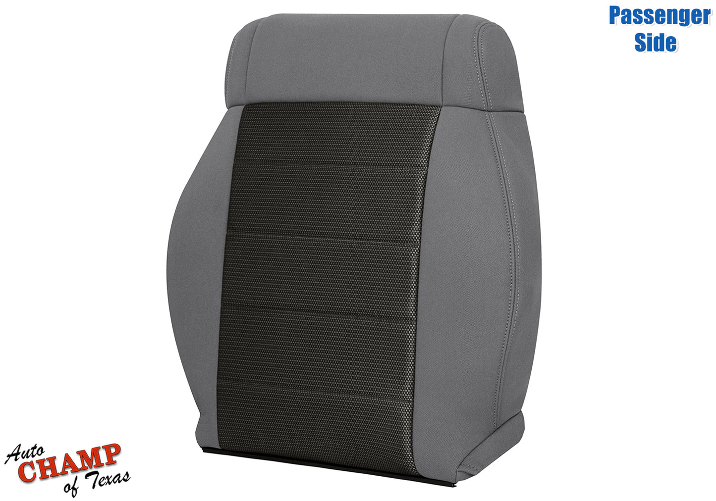 2008-2010 Jeep Wrangler X Passenger Side Lean Back Cloth Seat Cover 2-Tone Gray