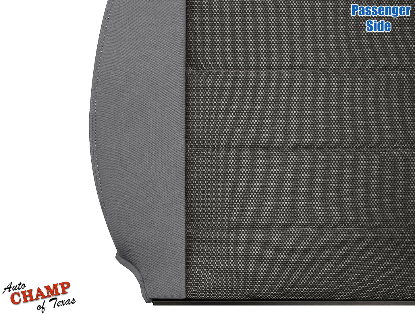 2008-2010 Jeep Wrangler X Passenger Side Lean Back Cloth Seat Cover 2-Tone Gray