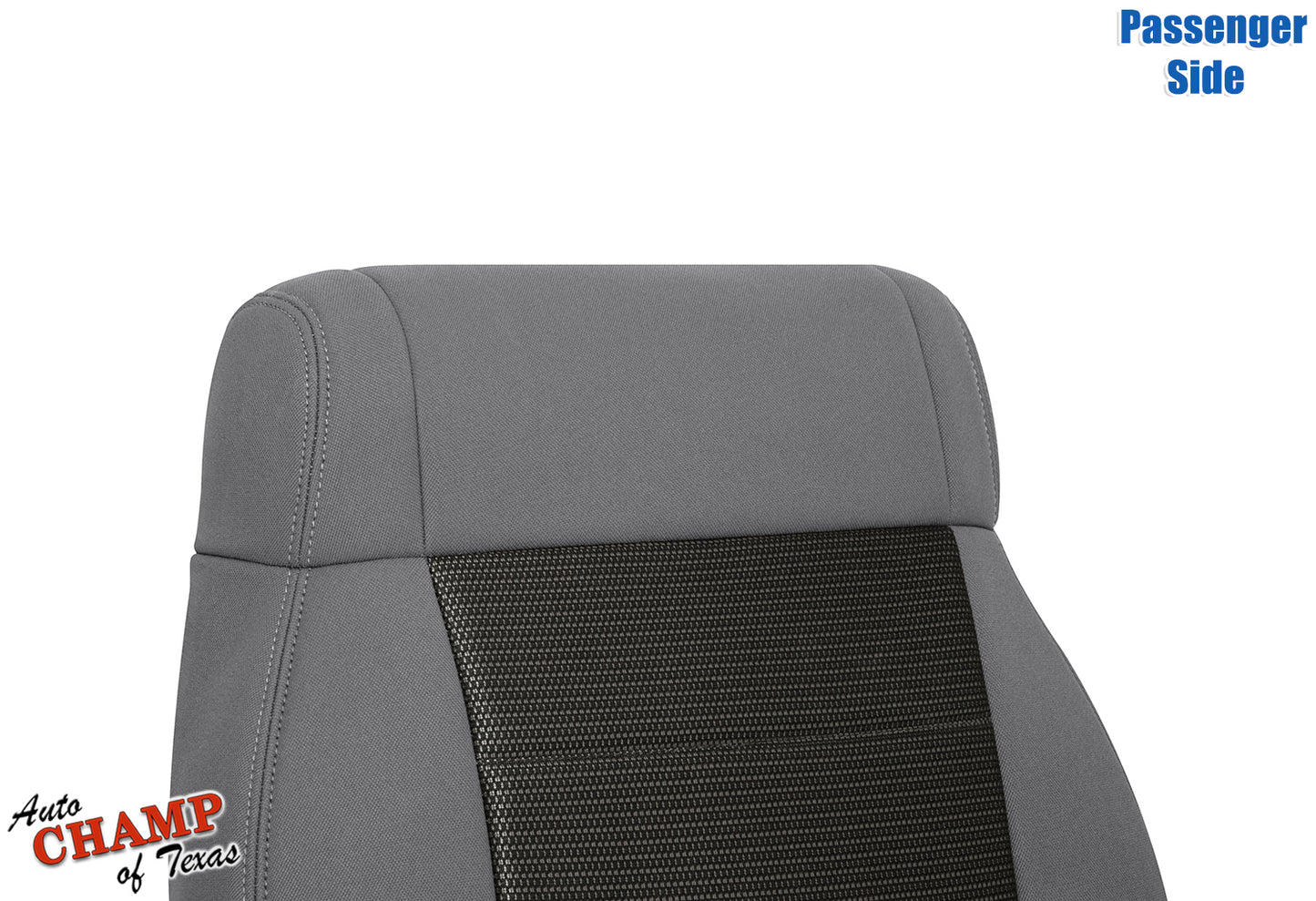 2008-2010 Jeep Wrangler X Passenger Side Lean Back Cloth Seat Cover 2-Tone Gray