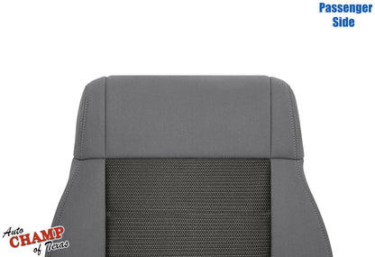 2008-2010 Jeep Wrangler X Passenger Side Lean Back Cloth Seat Cover 2-Tone Gray