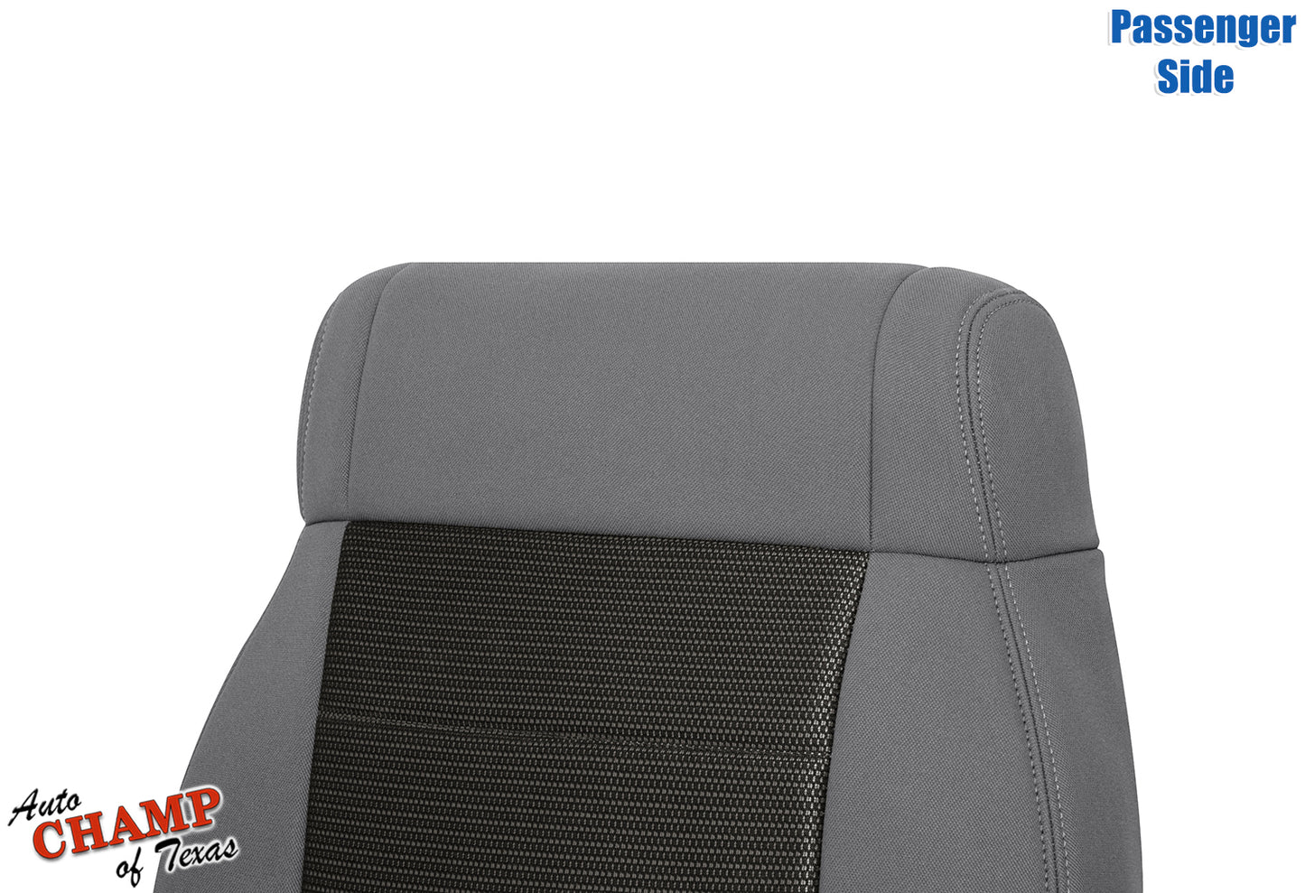 2008-2010 Jeep Wrangler X Passenger Side Lean Back Cloth Seat Cover 2-Tone Gray
