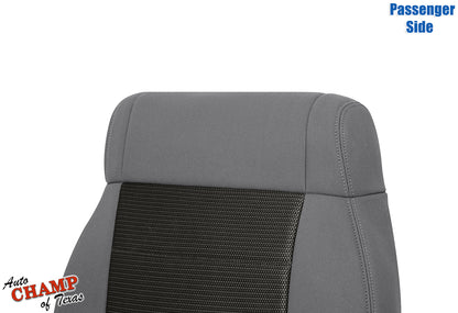 2008-2010 Jeep Wrangler X Passenger Side Lean Back Cloth Seat Cover 2-Tone Gray