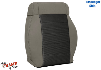 2008-2010 Jeep Wrangler X Passenger Side Lean Back Cloth Seat Cover 2-Tone Tan
