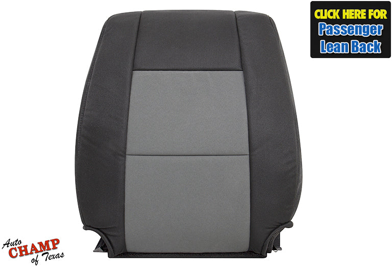 Mid-passenger lean back seat cover Ford Ranger black and gray no headrest
