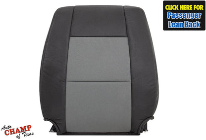 Mid-passenger lean back seat cover Ford Ranger black and gray no headrest