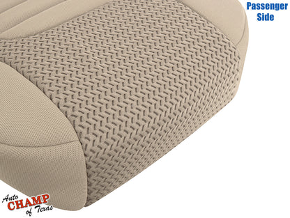 2005–2021 Nissan Frontier Passenger Side Bottom Cloth Seat Cover Beige Tan