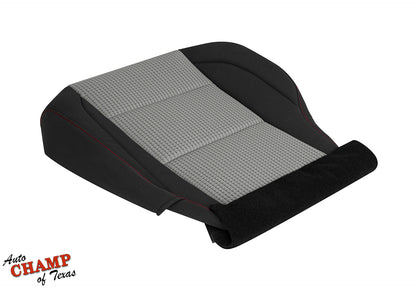 nissan titan cloth seat black gray red seam 2008 2015 driver bottom