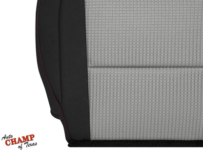 driver side titan seat cover cloth red seam black gray 2008 2015