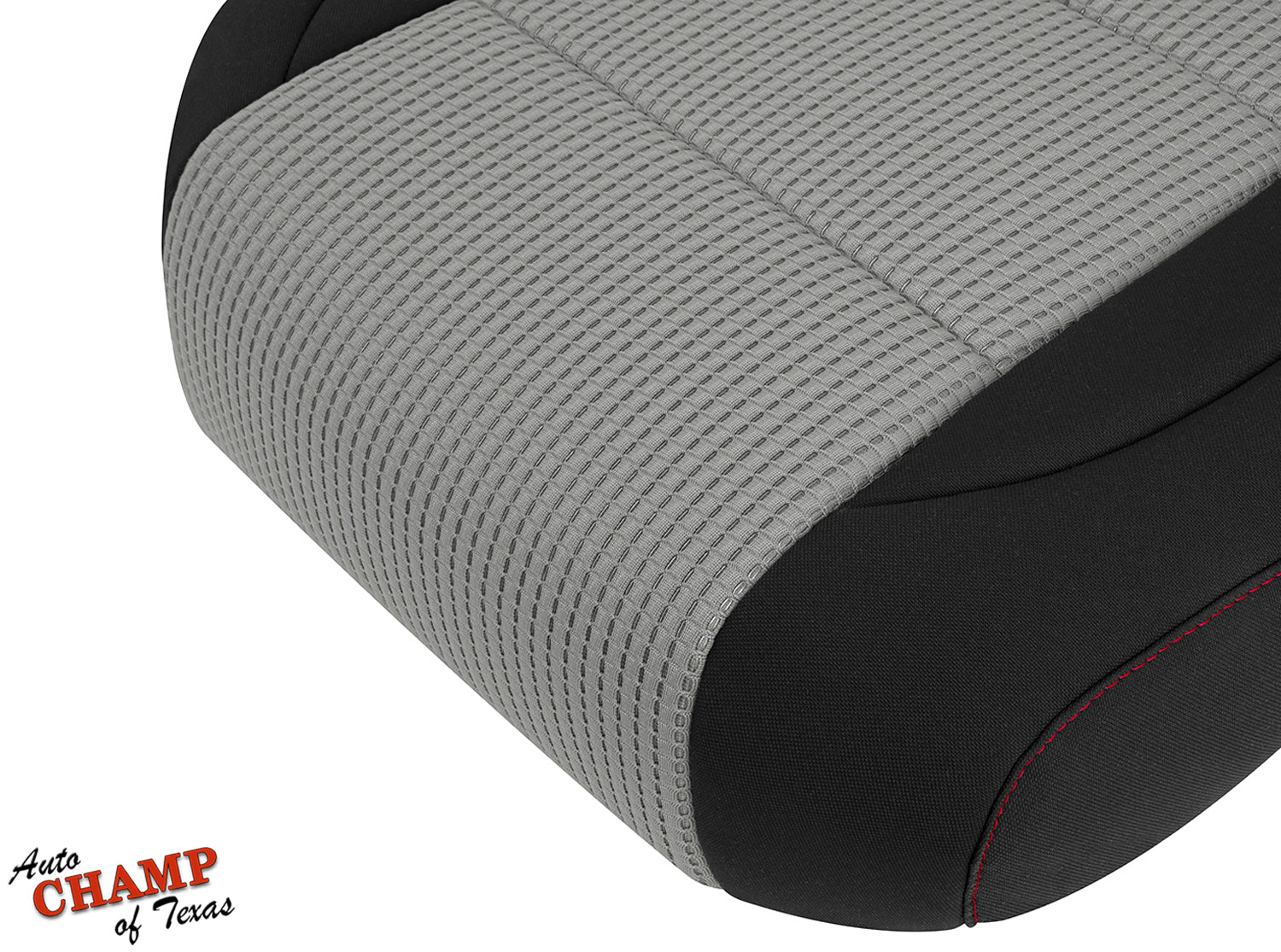 nissan titan driver seat black gray 2008 2015 cloth red seam