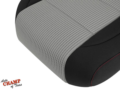 nissan titan driver seat black gray 2008 2015 cloth red seam
