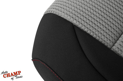 black gray cloth seat red seam nissan titan driver 2008 2015