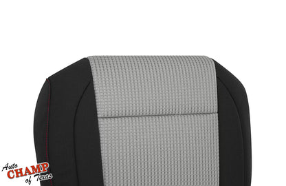 driver bottom cloth seat black gray titan 2008 2015 red stitch