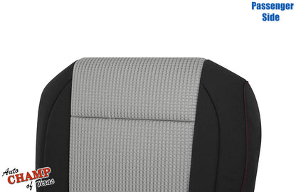 nissan titan cloth seat cover red stitch black gray 2008 2015