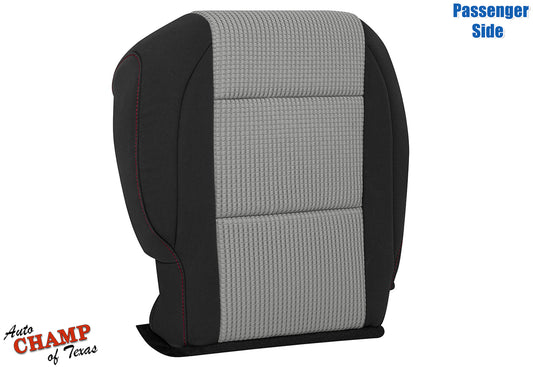 black gray red seam cloth titan nissan 2008 2015 seat cover