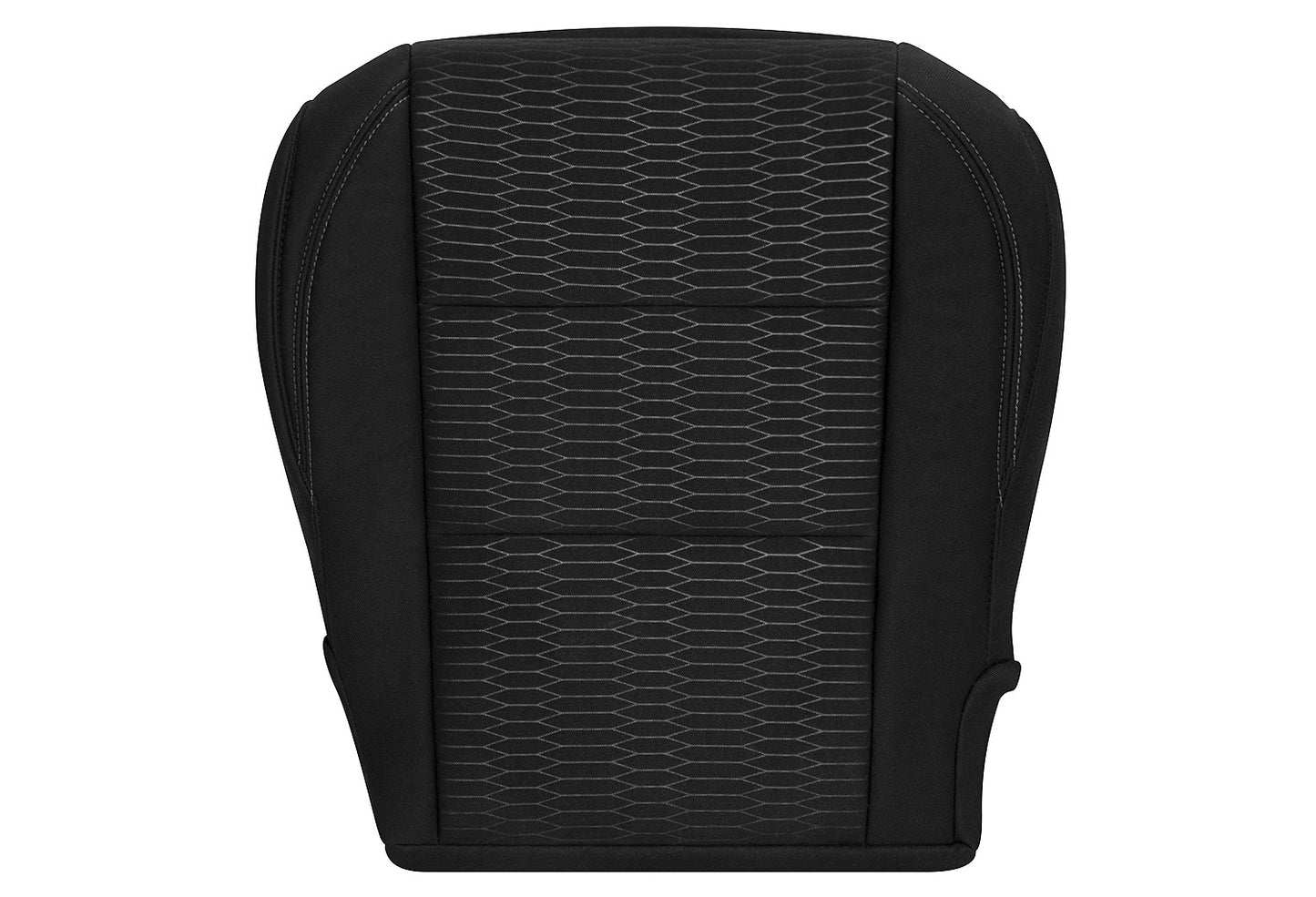 2016-2019 Toyota Tacoma SR5 Passenger Side Bottom Cloth Seat Cover Black with Gray Double Stitch