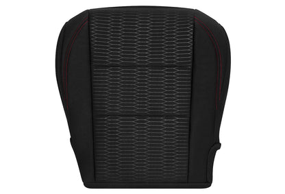 2016-2019 Toyota Tacoma SR5 Driver Side Bottom Cloth Seat Cover Black with Red Double Stitch
