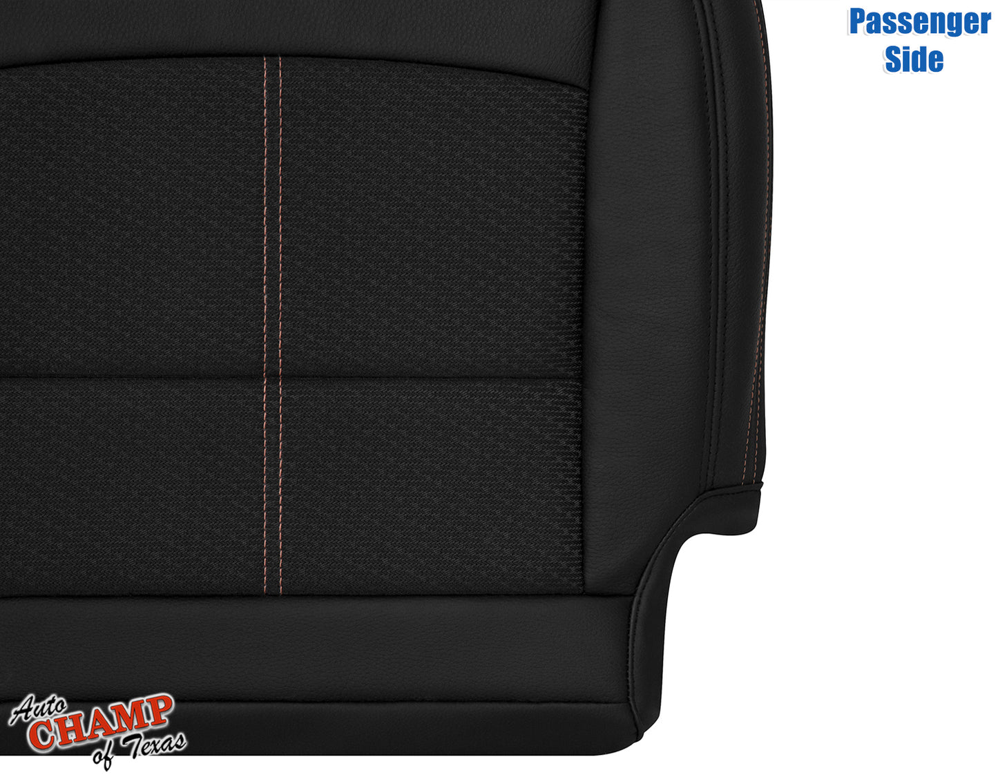 2019-2022 Nissan Altima SR Passenger Bottom Leather Cloth Seat Cover Black