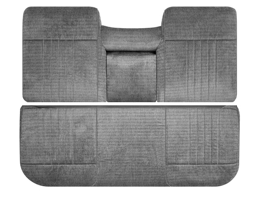 1987-1991 Ford F-150 F-250 F-350 XLT - Bottom/Lean Back Bench Seat Cloth Covers Gray