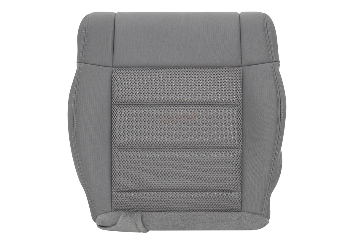 2008-2010 Jeep Wrangler Rubicon Sahara Driver Side Bottom Cloth Seat Cover Gray