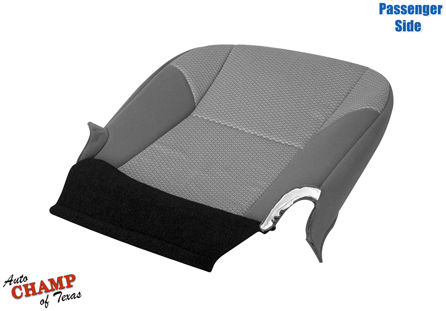 2005–2011 Toyota Tacoma Passenger Side Bottom Cloth Seat Cover Gray