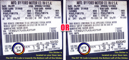ford f250 f350 f450 f550 trm code location 2h 3h