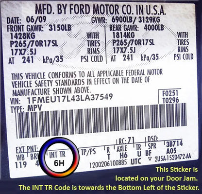 ford f550 seat trim code 6h tan cloth 50 50 quad cab