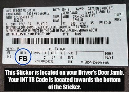 2015-2020 Ford F-150 XLT Sport Driver Side Bottom Cloth Seat Cover Black